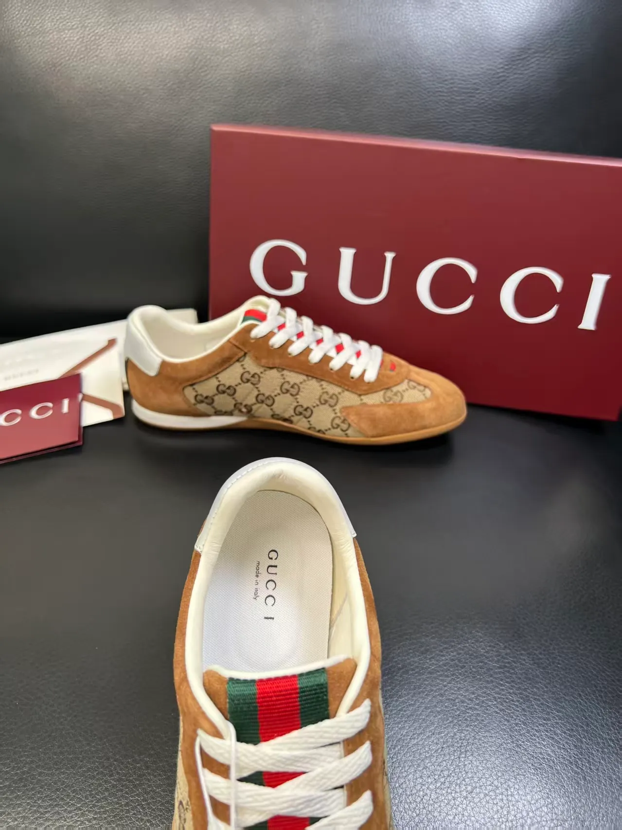 Men's Men's Shoes 💰440 [New Style] 🎍🎍Gucci - New Men's Shoes GUCCI [Lightning] The latest shoes are shipped. Original quality, fashionable, special material, sheepskin lining, brand new packaging. The foot feels super comfortable and the workmanship is impeccable. Size: 38-44 (45 can be customized